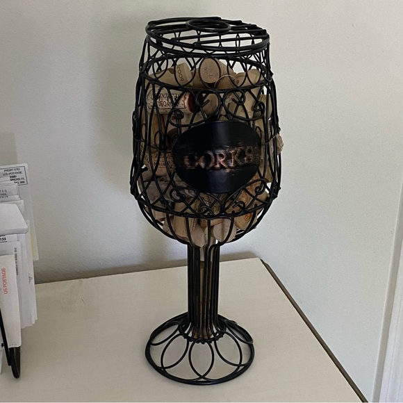 Wine Glass Cork Decor - Picture 1 of 2